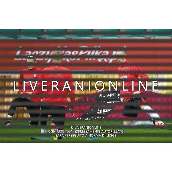 Polska Wroclaw 25.03.2016 Pilka nozna trening reprezentacji Polski przed jutrzejszym towarzyskim meczem Polska - Finlandia Nz Piotr Zielinski Bartosz Salamon Fot. Sebastian Borowski / Newspix.pl Football Polish national team training tomorrows friendly match Poland - Finland /Agenzia Aldo Liverani s.a.s./ONLY ITALY-EDITORIAL USE ONLY