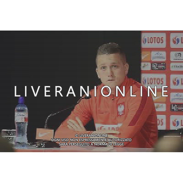 25.03.2016 WROCLAW PILKA NOZNA (FOOTBALL) , KONFERENCJA PRASOWA ITRENING REPREZENTACJI POLSKI PRZED MECZEM TOWARZYSKIM Z FINLANDIA (POLISH NATIONAL FOOTBALL TEAM PRACTISE BEFORE FRIENDLY GAME WITH FINLAND) NZ PIOTR ZIELINSKI PORTRET FOTO JAKUB PIASECKI / CYFRASPORT/NEWSPIX.PL --- Newspix.pl /Agenzia Aldo Liverani s.a.s./ONLY ITALY-EDITORIAL USE ONLY