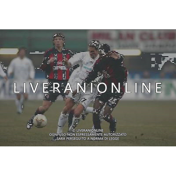 Milan-Lazio 10/01/2002 Coppa Italia gara di andata nella foto gottardi/roque junior foto Aldo Liverani