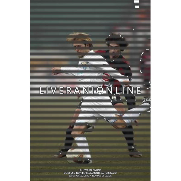 Milan-Lazio 10/01/2002 Coppa Italia gara di andata nella foto mendieta gaizka /albertini demetrio foto Aldo Liverani
