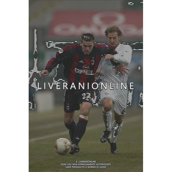 Milan-Lazio 10/01/2002 Coppa Italia gara di andata nella foto contra cosmin/mendieta gaizka foto Aldo Liverani/farabolafoto