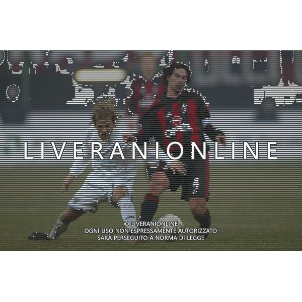 Milan-Lazio 10/01/2002 Coppa Italia gara di andata nella foto albertini demetrio /mendieta gaizka foto Aldo Liverani/farabolafoto
