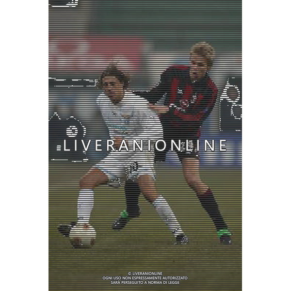 Milan-Lazio 10/01/2002 Coppa Italia gara di andata nella foto hernan crespo/laursen martin foto Aldo Liverani