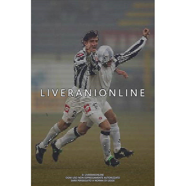 MILAN - JUVENTUS 23/01/2002 COPPA ITALIA NELLA FOTO BIRINDELLI ESULTA DOPO IL GOL FOTO ALDO LIVERANI