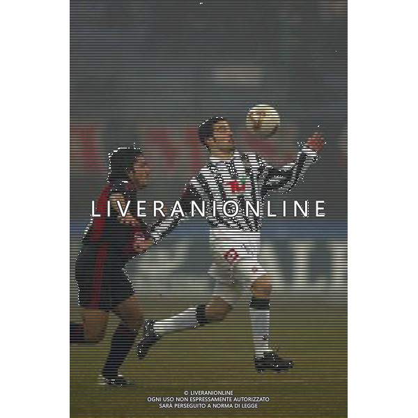 MILAN - JUVENTUS 23/01/2002 COPPA ITALIA NELLA FOTO ENZO MARESCA E GATTUSO GENNARO FOTO ALDO LIVERANI