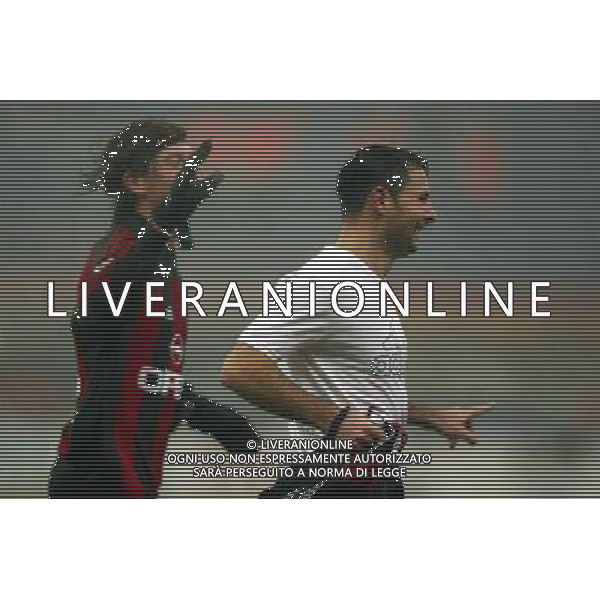 MILAN - JUVENTUS 23/01/2002 COPPA ITALIA NELLA FOTO MORENO ESULTA DOPO IL GOL FOTO ALDO LIVERANI