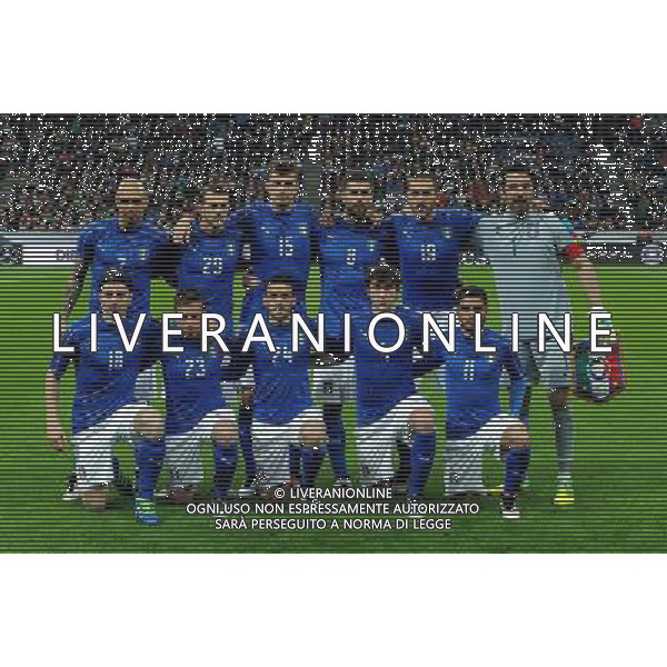Amichevole Monaco di Baviera - 29.03.2016 Germania-Italia Nella Foto:italia squadra formazione zaza,bernardeschi,acerbi,thiago motta,bonucci,buffon,montolivo,giaccherini,florenzi,darmian,insigne /Ph.Vitez-Ag. Aldo Liverani