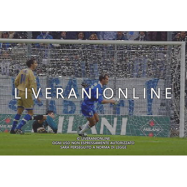 como - brescia 11/11/2001 coppa italia nella foto TALDO CARLO GOAL fotoservizio aldo liverani