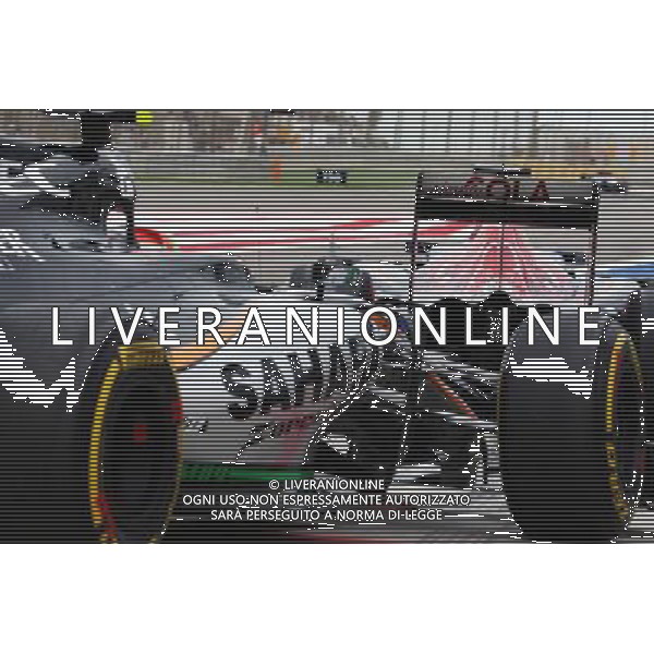 Max Verstappen (NLD) Scuderia Toro Rosso STR11 and Alfonso Celis Jr (MEX) Sahara Force India F1 VJM09 Development Driver at the pit lane exit. 01.04.2016. Formula 1 World Championship, Rd 2, Bahrain Grand Prix, Sakhir, Bahrain, Practice Day AG ALDO LIVERANI SAS ONLY ITALY