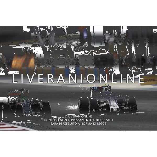 (L to R): Nico Hulkenberg (GER) Sahara Force India F1 VJM09 with Valtteri Bottas (FIN) Williams FW38. 01.04.2016. Formula 1 World Championship, Rd 2, Bahrain Grand Prix, Sakhir, Bahrain, Practice Day AG ALDO LIVERANI SAS ONLY ITALY
