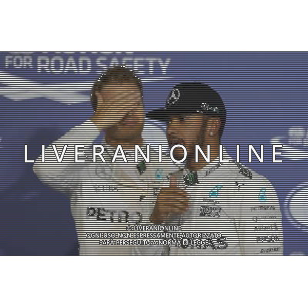 Pole for Lewis Hamilton (GBR) Mercedes Petronas AMG F1 and 2nd for Nico Rosberg (GER) Mercedes Petronas AMG F1. 02.04.2016. Formula 1 World Championship, Rd 2, Bahrain Grand Prix, Sakhir, Bahrain, Qualifying Day. AG ALDO LIVERANI SAS ONLY ITALY