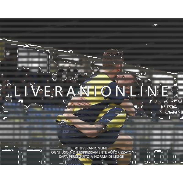 SANTARCANGELO vs TUTTOCUOIO, Campionato di Calcio Lega Pro, Girone B, 29» giornata, 02/04/2016, nella foto: MARCO GUIDONE ESULTA PER IL GOAL, ©Claudio Zamagni/ Agenzia Aldo Liverani s.a.s.