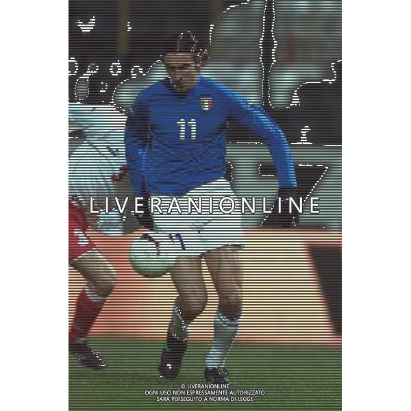 varsavia ( polonia ) 10/11/01 polonia - italia nella foto bonazzoli emiliano foto aldo liverani