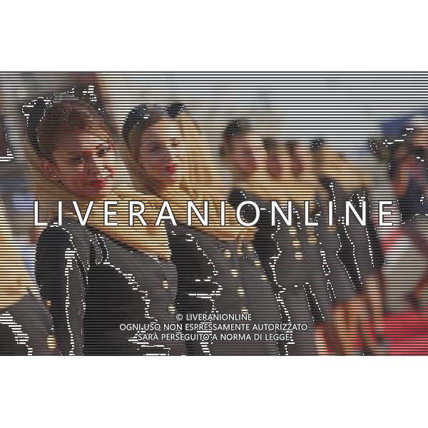 Grid girls on the drivers parade. 03.04.2016. Formula 1 World Championship, Rd 2, Bahrain Grand Prix, Sakhir, Bahrain, Race Day. AG ALDO LIVERANI SAS ONLY ITALY