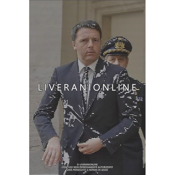 Il Presidente del Consiglio dei Ministri Matteo Renzi incontra i reali di Norvegia re Harald V e la regina Sonja - Roma - 06.04.2016 - Palazzo Chigi - nella foto: Matteo Renzi / Ph. Corradetti - Ag. Aldo Liverani Sas / AGENZIA ALDO LIVERANI SAS