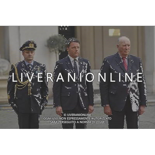 Il Presidente del Consiglio dei Ministri Matteo Renzi incontra i reali di Norvegia re Harald V e la regina Sonja - Roma - 06.04.2016 - Palazzo Chigi - nella foto: Matteo Renzi e re Harald V / Ph. Corradetti - Ag. Aldo Liverani Sas / AGENZIA ALDO LIVERANI SAS