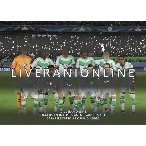 firo Fu§ball, Fussball, 06.04.2016 Uefa Champions League, CL Saison 2015/2016 Viertelfinale, Hinspiel VfL Wolfsburg - Real Madrid CF Mannschaftsfoto, Aufstellung, Teamfoto, Team, Mannschaft $worldrights Es gelten unsere AGB, einsehbar auf www.firosportphoto.de copyright by firo sportphoto: Coesfelder Str.207 48249 DŸlmen www.firosportphoto.de mail@firosportphoto.de (V o l k s b a n k B o c h u m - W i t t e n ) IBAN DE68 4306 0129 0341 1171 00 Tel:Ê 02594 - 9916004 Fax:Ê02594 - 9916005 AG ALDO LIVERANI SAS ONLY ITALY