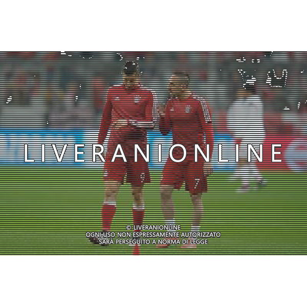 2016.04.05 Monachium Pilka nozna UEFA Champions League Liga Mistrzow 1/4 Finalu sezon 2015/2016 FC Bayern Monachium - SL Benfica N/Z Robert Lewandowski Franck Ribery Foto Pawel Andrachiewicz / Pressfocus 2016.04.05 Munich Football UEFA Champions League 1/4 season 2015/2016 FC Bayern Munich - Sport Lisboa e Benfica Robert Lewandowski Franck Ribery Photo Pawel Andrachiewicz / Pressfocus / NEWSPIX.PL --- Newspix.pl/ AGENZIA ALDO LIVERANI SAS - ITALY ONLY EDITORIAL USE ONLY - FC Bayern Monaco - SL Benfica UEFA Champions League 2015/2016 