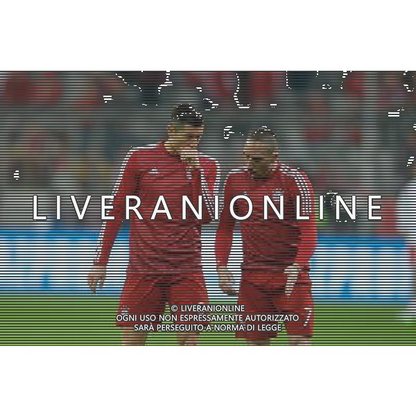 2016.04.05 Monachium Pilka nozna UEFA Champions League Liga Mistrzow 1/4 Finalu sezon 2015/2016 FC Bayern Monachium - SL Benfica N/Z Robert Lewandowski Franck Ribery Foto Pawel Andrachiewicz / Pressfocus 2016.04.05 Munich Football UEFA Champions League 1/4 season 2015/2016 FC Bayern Munich - Sport Lisboa e Benfica Robert Lewandowski Franck Ribery Photo Pawel Andrachiewicz / Pressfocus / NEWSPIX.PL --- Newspix.pl/ AGENZIA ALDO LIVERANI SAS - ITALY ONLY EDITORIAL USE ONLY - FC Bayern Monaco - SL Benfica UEFA Champions League 2015/2016 