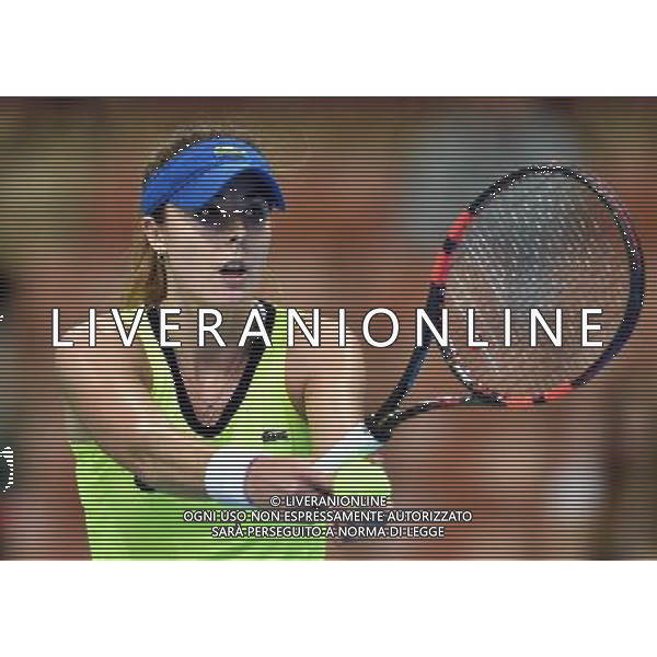 2016.04.07 Katowice hala Spodek Tenis ziemny WTA Katowice Open 2016 mecz Francesca SCHIAVONE (ITA) - Alize CORNET (FRA) N/z Alize CORNET Foto Lukasz Laskowski / PressFocus/NEWSPIX.PL 2016.04.07 Katowice Spodek Hall Women tennis tournament WTA Katowice Open 2016 game Francesca SCHIAVONE (ITA) vs. Alize CORNET (FRA) Alize CORNET Credit: Lukasz Laskowski / PressFocus --- Newspix.pl *** Local Caption *** www.newspix.pl mail us: info@newspix.pl call us: 0048 022 23 22 222 --- Polish Picture Agency by Ringier Axel Springer Poland / AGENZIA ALDO LIVERANI SAS - ITALY ONLY EDITORIAL USE ONLY 