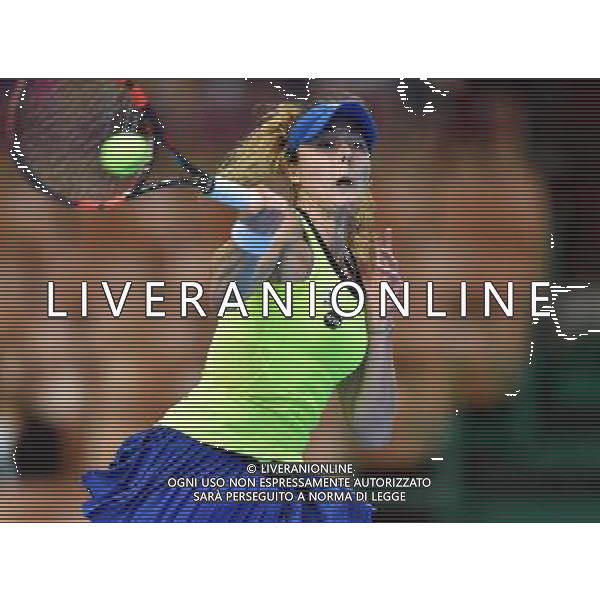 2016.04.07 Katowice hala Spodek Tenis ziemny WTA Katowice Open 2016 mecz Francesca SCHIAVONE (ITA) - Alize CORNET (FRA) N/z Alize CORNET Foto Lukasz Laskowski / PressFocus/NEWSPIX.PL 2016.04.07 Katowice Spodek Hall Women tennis tournament WTA Katowice Open 2016 game Francesca SCHIAVONE (ITA) vs. Alize CORNET (FRA) Alize CORNET Credit: Lukasz Laskowski / PressFocus --- Newspix.pl *** Local Caption *** www.newspix.pl mail us: info@newspix.pl call us: 0048 022 23 22 222 --- Polish Picture Agency by Ringier Axel Springer Poland / AGENZIA ALDO LIVERANI SAS - ITALY ONLY EDITORIAL USE ONLY 