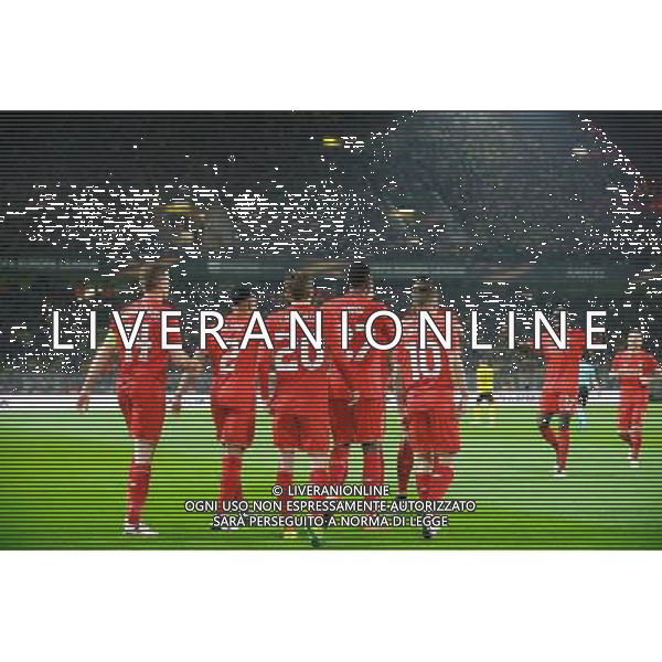 2016.04.07 Dortmund Pilka nozna UEFA Liga Europy Cwiercfinal 1/4 Finalu sezon 2015/2016 Borussia Dortmund - FC Liverpool N/Z Divock Origi bramka gol radosc na 0-1 Foto Pawel Andrachiewicz / Pressfocus/NEWSPIX.PL 2016.04.07 Dortmund Football UEFA Europa League 1/4 season 2015/2016 Borussia Dortmund - FC Liverpool Divock Origi bramka gol radosc na 0-1 Photo Pawel Andrachiewicz / Pressfocus --- Newspix.pl / AGENZIA ALDO LIVERANI SAS - ITALY ONLY EDITORIAL USE ONLY 