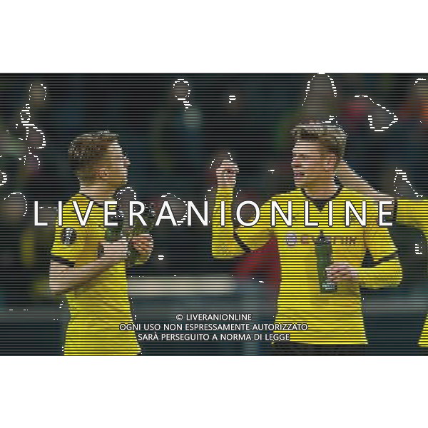 2016.04.07 Dortmund Pilka nozna UEFA Liga Europy Cwiercfinal 1/4 Finalu sezon 2015/2016 Borussia Dortmund - FC Liverpool N/Z Marco Reus Lukasz Piszczek Foto Pawel Andrachiewicz / Pressfocus/NEWSPIX.PL 2016.04.07 Dortmund Football UEFA Europa League 1/4 season 2015/2016 Borussia Dortmund - FC Liverpool Marco Reus Lukasz Piszczek Photo Pawel Andrachiewicz / Pressfocus --- Newspix.pl / AGENZIA ALDO LIVERANI SAS - ITALY ONLY EDITORIAL USE ONLY 