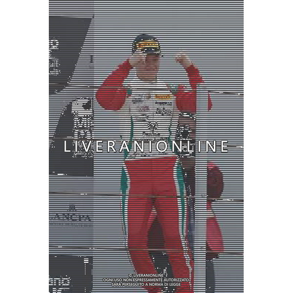 Italian F.4 Championship Powered by Abatrh, Manche A - B, Gara A - B, Gara A - B, nella foto: Mick Schumacher, sul podio, Â©Claudio Zamagni/Agenzia Aldo Liverani s.a.s.
