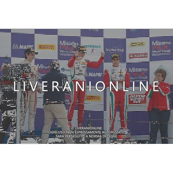 Italian F.4 Championship Powered by Abatrh, Manche A - B, Gara A - B, Gara A - B, nella foto: Mick Schumacher, sul podio, Â©Claudio Zamagni/Agenzia Aldo Liverani s.a.s.