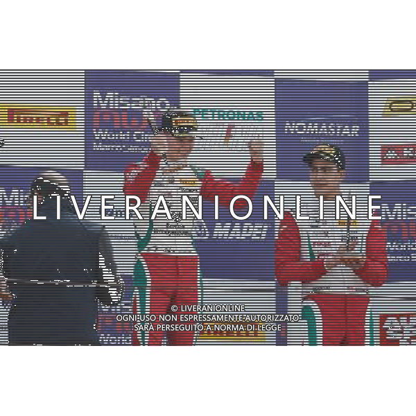Italian F.4 Championship Powered by Abatrh, Manche A - B, Gara A - B, Gara A - B, nella foto: Mick Schumacher, sul podio, ESULTA, Â©Claudio Zamagni/Agenzia Aldo Liverani s.a.s.