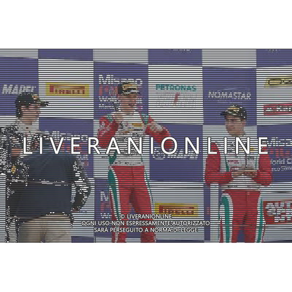 Italian F.4 Championship Powered by Abatrh, Manche A - B, Gara A - B, Gara A - B, nella foto: Mick Schumacher, sul podio, ESULTA, Â©Claudio Zamagni/Agenzia Aldo Liverani s.a.s.