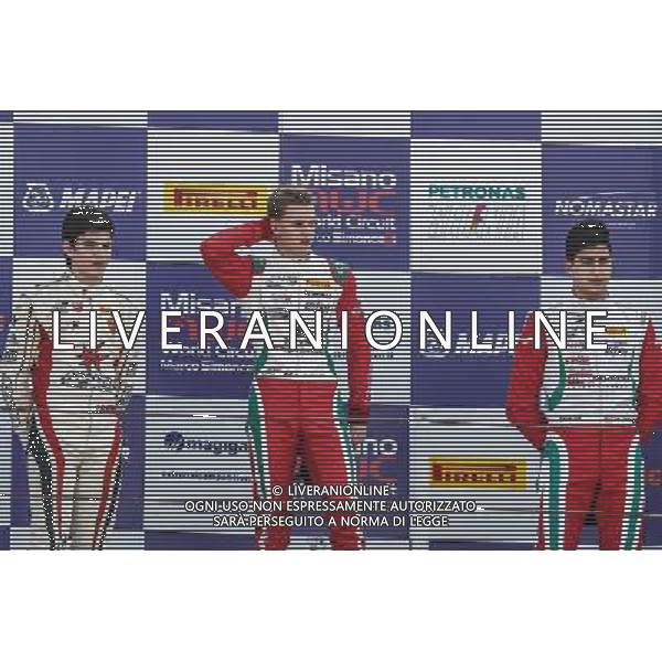 Italian F.4 Championship Powered by Abatrh, Manche A - B, Gara A - B, Gara A - B, nella foto: Mick Schumacher, sul podio, Â©Claudio Zamagni/Agenzia Aldo Liverani s.a.s.