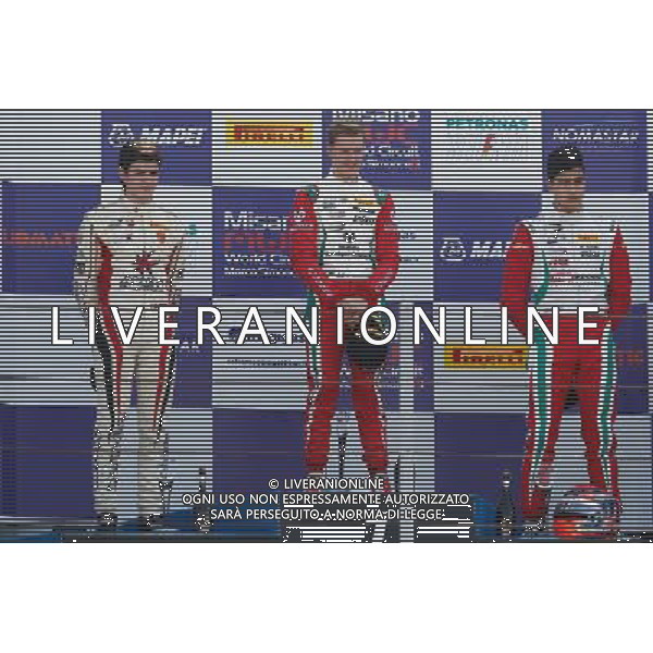 Italian F.4 Championship Powered by Abatrh, Manche A - B, Gara A - B, Gara A - B, nella foto: MIDCK SCHUMACHER, PRIMO, RAUL GUZMAN MARCHINA, SECONDO, JUAN MANUEL CORREA, TERZO, Â©Claudio Zamagni/Agenzia Aldo Liverani s.a.s.