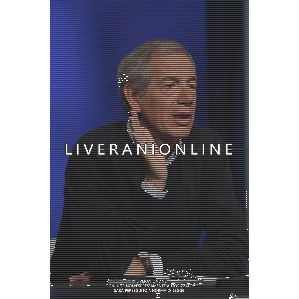 Trasmissione TV \' In mezz\'ora \' Roma - 10.04.2016 - Studi Rai Teulada - nella foto: Guido Bertolaso / Ph. Corradetti - Ag. Aldo Liverani sas