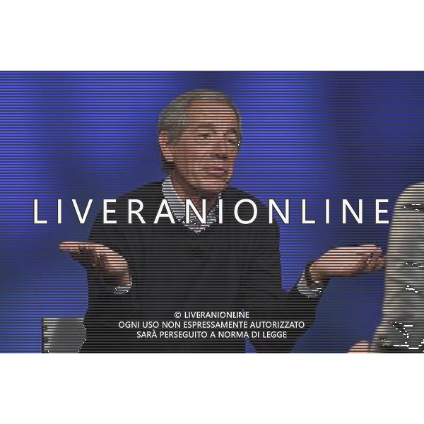 Trasmissione TV \' In mezz\'ora \' Roma - 10.04.2016 - Studi Rai Teulada - nella foto: Guido Bertolaso / Ph. Corradetti - Ag. Aldo Liverani sas