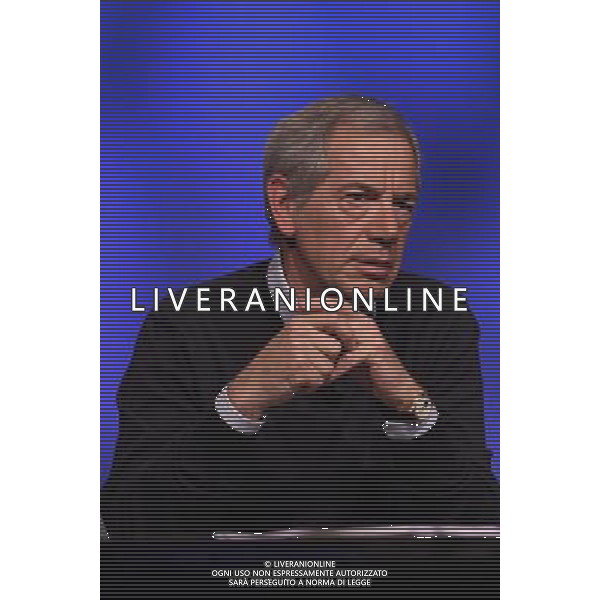 Trasmissione TV \' In mezz\'ora \' Roma - 10.04.2016 - Studi Rai Teulada - nella foto: Guido Bertolaso / Ph. Corradetti - Ag. Aldo Liverani sas