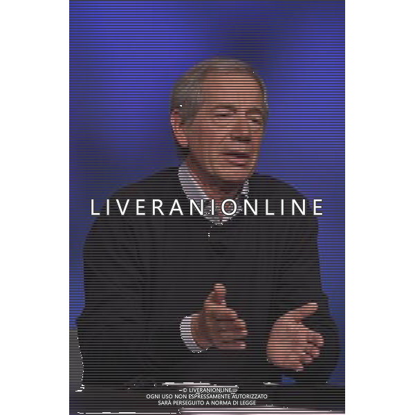 Trasmissione TV \' In mezz\'ora \' Roma - 10.04.2016 - Studi Rai Teulada - nella foto: Guido Bertolaso / Ph. Corradetti - Ag. Aldo Liverani sas