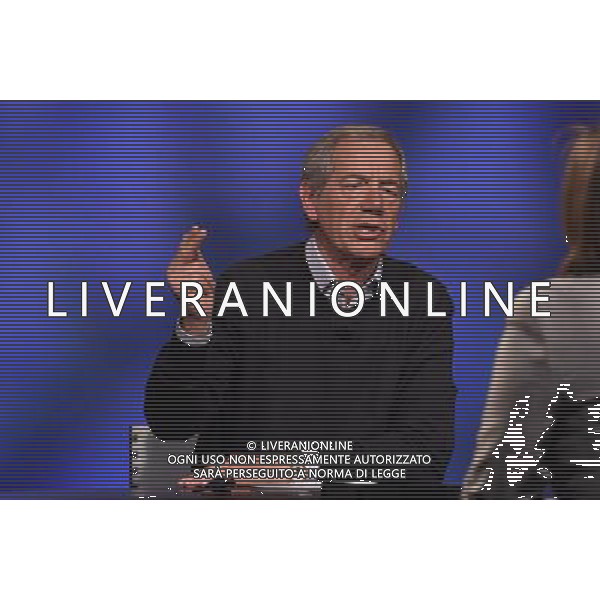 Trasmissione TV \' In mezz\'ora \' Roma - 10.04.2016 - Studi Rai Teulada - nella foto: Guido Bertolaso / Ph. Corradetti - Ag. Aldo Liverani sas