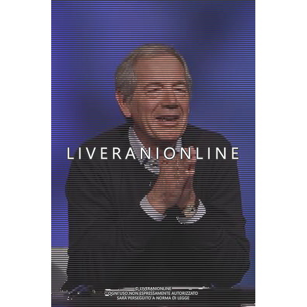 Trasmissione TV \' In mezz\'ora \' Roma - 10.04.2016 - Studi Rai Teulada - nella foto: Guido Bertolaso / Ph. Corradetti - Ag. Aldo Liverani sas