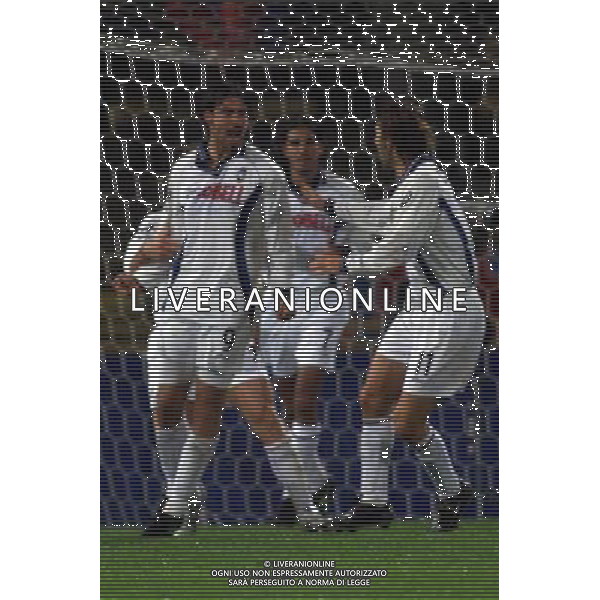 bologna - atalanta 10/11/2001 coppa italia nella foto esultanza rossini foto aldo liverani