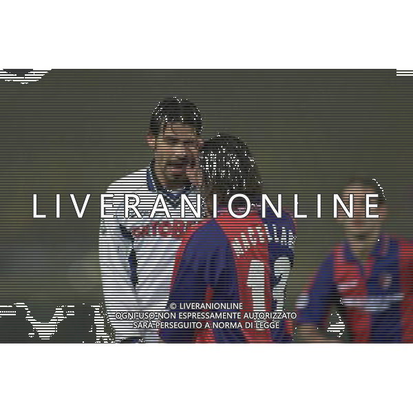 bologna - atalanta 10/11/2001 coppa italia nella foto macellari fabio e rossini fausto foto aldo liverani