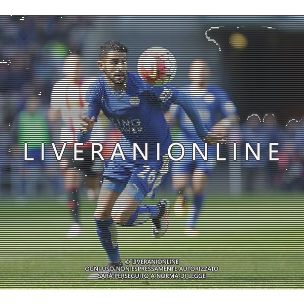 Leicester City\'s Riyad Mahrez Photographer Stephen WhiteCameraSport Football - Barclays Premiership - Sunderland v Leicester City - Sunday 10th April 2016 - Stadium of Light - Sunderland Â© CameraSport - 43 Linden Ave. Countesthorpe. Leicester. England. LE8 5PG - Tel: +44 (0) 116 277 4147 - admin@camerasport.com - www.camerasport.com/ AGENZIA ALDO LIVERANI SAS - ITALY ONLY EDITORIAL USE ONLY 