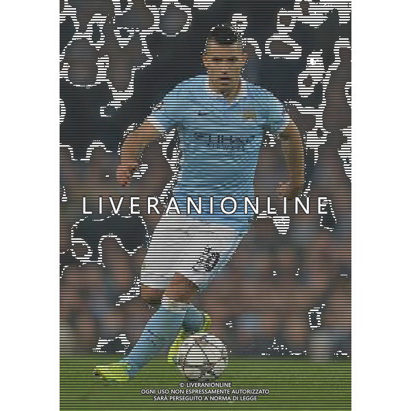 Manchester City\'s Sergio Aguero Photographer Dave Howarth/CameraSport Football - UEFA Champions League Quarter Final Second Leg - Manchester City v Paris Saint-Germain - Tuesday 12th April 2016 - Etihad Stadium - Manchester © CameraSport - 43 Linden Ave. Countesthorpe. Leicester. England. LE8 5PG - Tel: +44 (0) 116 277 4147 - admin@camerasport.com - www.camerasport.com AG ALDO LIVERANI SAS ONLY ITALY