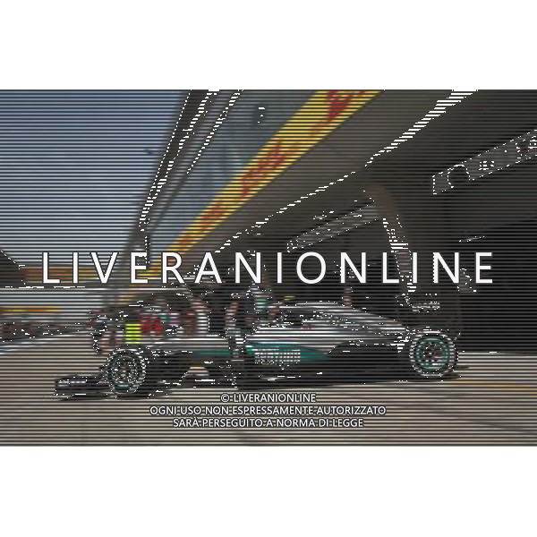 Nico Rosberg (GER) Mercedes AMG F1 W07 Hybrid leaves the pits. 15.04.2016. Formula 1 World Championship, Rd 3, Chinese Grand Prix, Shanghai, China, Practice Day. - www.xpbimages.com, EMail: requests@xpbimages.com - copy of publication required for printed pictures. Every used picture is fee-liable. © Copyright: Bearne / XPB Images /Agenzia Aldo Liverani s.a.s./ONLY ITALY-EDITORIAL USE ONLY
