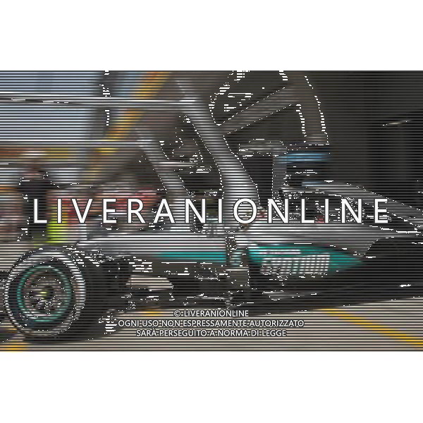 Lewis Hamilton (GBR) Mercedes AMG F1 W07 Hybrid leaves the pits. 15.04.2016. Formula 1 World Championship, Rd 3, Chinese Grand Prix, Shanghai, China, Practice Day. - www.xpbimages.com, EMail: requests@xpbimages.com - copy of publication required for printed pictures. Every used picture is fee-liable. © Copyright: Bearne / XPB Images /Agenzia Aldo Liverani s.a.s./ONLY ITALY-EDITORIAL USE ONLY