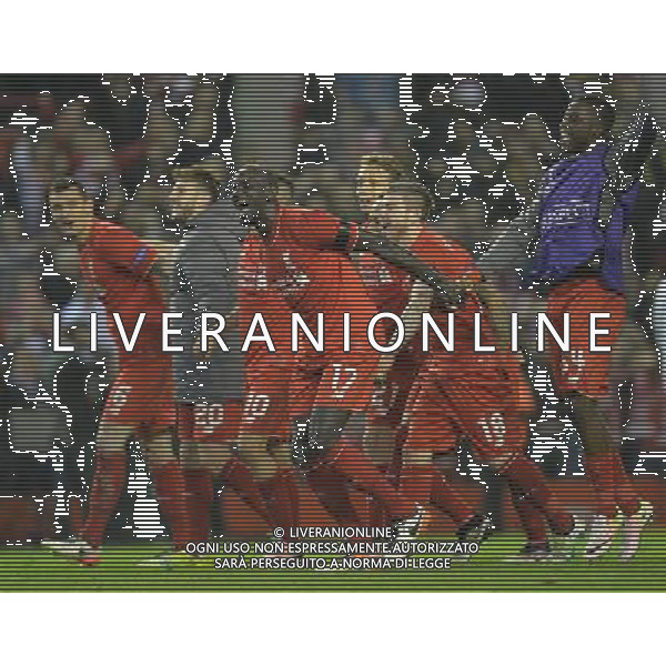 Liverpool\'s Mamadou Sakho leads the celebrations Photographer Dave Howarth/CameraSport Football - UEFA Europa League Quarter Final Second Leg - Liverpool v Borussia Dortmund - Thursday 14th April 2016 - Anfield - Liverpool Â© CameraSport - 43 Linden Ave. Countesthorpe. Leicester. England. LE8 5PG - Tel: +44 (0) 116 277 4147 - admin@camerasport.com - www.camerasport.com /Agenzia Aldo Liverani s.a.s./ONLY ITALY-EDITORIAL USE ONLY
