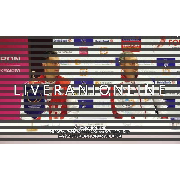 2016.04.15 Krakow Siatkowka , Liga Mistrzow Konferencja prasowa przed turniejem Final Four Ligi Mistrzow w Krakowie organizowanym przez klub Asseco Resovia Rzeszow N/z Aleh Akhrem , Andrzej Kowal Foto Krzysztof Porebski / PressFocus/NEWSPIX.PL 2016.04.15 Krakow Volleyball , 2016 CEV DenizBank Volleyball Champions League Press Conference before CEV Champions League Final Four in Tauron Krakow Arena organized by Asseco Resovia Rzeszow Aleh Akhrem , Andrzej Kowal Credit: Krzysztof Porebski / PressFocus --- Newspix.pl / NEWSPIX.PL --- Newspix.pl /AGENZIA ALDO LIVERANI SAS - ITALY ONLY - EDITORIAL USE ONLY *** Local Caption *** www.newspix.pl mail us: info@newspix.pl call us: 0048 022 23 22 222 --- Polish Picture Agency by Ringier Axel Springer Poland