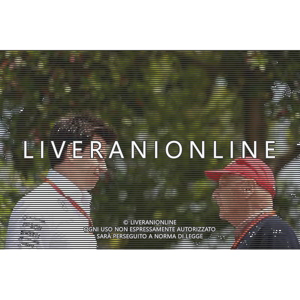 (L to R): Toto Wolff (GER) Mercedes AMG F1 Shareholder and Executive Director with Niki Lauda (AUT) Mercedes Non-Executive Chairman. 17.04.2016. Formula 1 World Championship, Rd 3, Chinese Grand Prix, Shanghai, China, Race Day. AG ALDO LIVERANI SAS ONLY ITALY