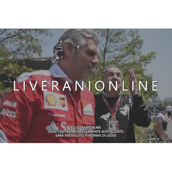 (L to R): Maurizio Arrivabene (ITA) Ferrari Team Principal with Sergio Marchionne (ITA), Ferrari President and CEO of Fiat Chrysler Automobiles. 17.04.2016. Formula 1 World Championship, Rd 3, Chinese Grand Prix, Shanghai, China, Race Day. AG ALDO LIVERANI SAS ONLY ITALY