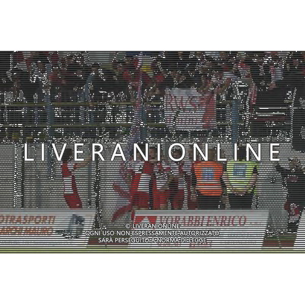 SANTARCANGELO vs RIMINI, Campionato di Calcio Lega Pro, Girone B, 31» giornata, 17/04/2016, nella foto: L\'ESULTANZA DEL RIMINI, ©Claudio Zamagni/ Agenzia Aldo Liverani s.a.s.